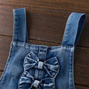 Summer Children Kids Little Girls Romper Shorts Denim Shorts Jeans Cotton Denim Bib Braces Rompers