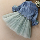 Spring Autumn Girls Clothes Sets Denim Jacket Suits Infant Children Clothing Set