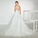 Wedding dress appliques beading a line floor length simple bridal gowns wedding dress