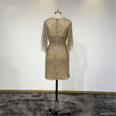 Mini Evening Above Knee Length Party Dresses Beaded Crystals Prom Dresses