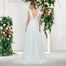 Dress elegant ivory sleeveless a line lace pleats backless wedding dress floor length simple bridal gowns wedding dresses