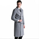 Men Winter Jacket Wool British Style Men Longer Section Woolen Coats Men Jackets Outerwear Warm