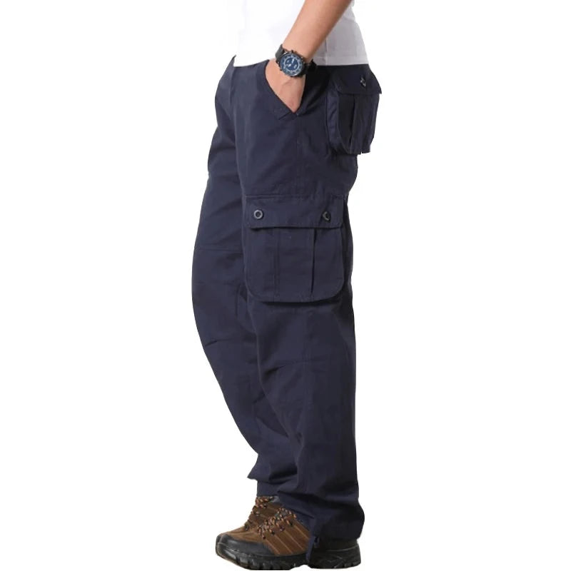 Men Cargo Pants Casual Cotton Trousers Multi Pocket Men Military Cargo Pants