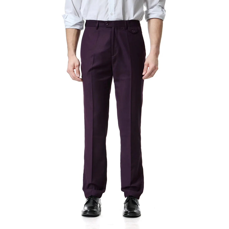 Men Straight Pants Pure Male Business Casual dress Pant Men Fat Slim Pants