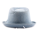Spring Summer Hat Denim Classic Panama Cap Derby Bowler Fedora Hat Solid Plain Fedoras