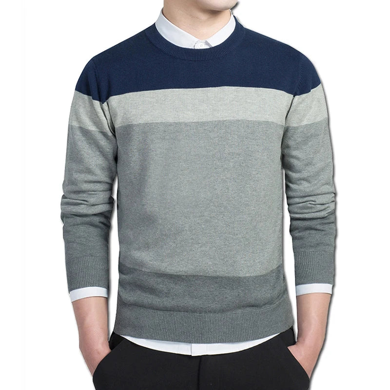 Men Sweaters and Pullovers Men's Casual Slim Fit Long Sleeved Knitted Sweaters Pullovers Male Clothes