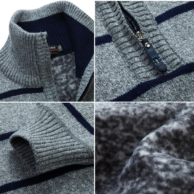 Men striped Sweater Men Cashmere Wool Sweaters Warm Men Pullover Coat Outerwear Mens Sweaters Pullovers