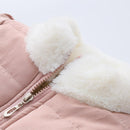 Winter Teenager Children Outwear Plus Velvet Thickening Wadded Cotton Padded Kids Baby Girls Jacket Coat
