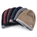 style bonnet Winter Hats for Men Knitting wool Beanie women Casual Cap men's Beanies velvet Solid Skullies