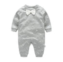 Handsome Baby Rompers Infant Newborn 0-18M Bow Romper Costume Cotton Tie Jumpsuit Clothes Gentleman Body Suit Baby Boys Clothing