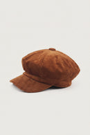 Brown corduroy cap on a white background, Obroi