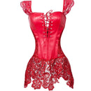 Women Lace Burlesque Steampunk Corset Dress Waist Gothic Bustier