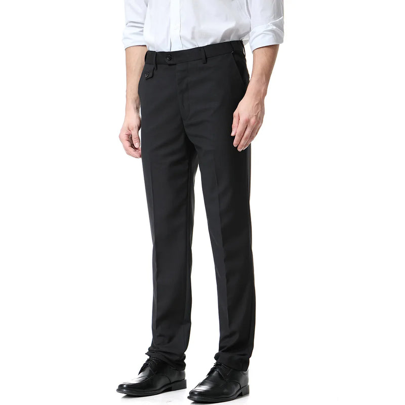 Men Straight Pants Pure Male Business Casual dress Pant Men Fat Slim Pants