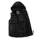 Winter Men Hooded Vest Thicken Fleece Warm Jackets Male Causal Waistcoat Coat Outerwear Hat Detachable