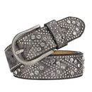 Rivet Luxury Designer Punk Set Auger Belts Women Female Genuine Real Leather Waist Handmade Strap for Jeans