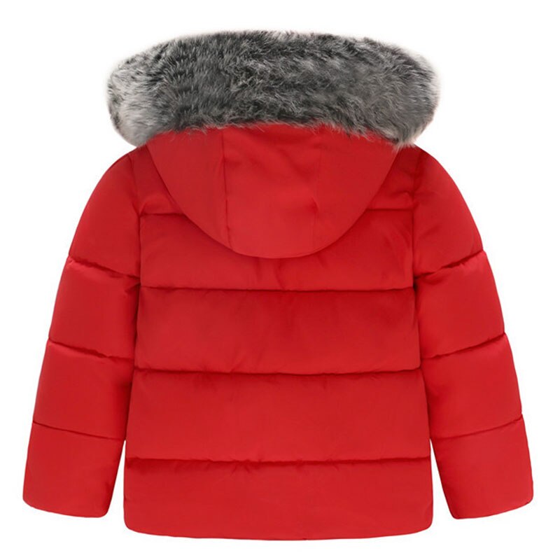 Baby Boys Girls Jacket Coat Children Kids Winter Thick Hooded Outerwear Christmas Warm Parka Cotton-Padded Clothes Snow Wear