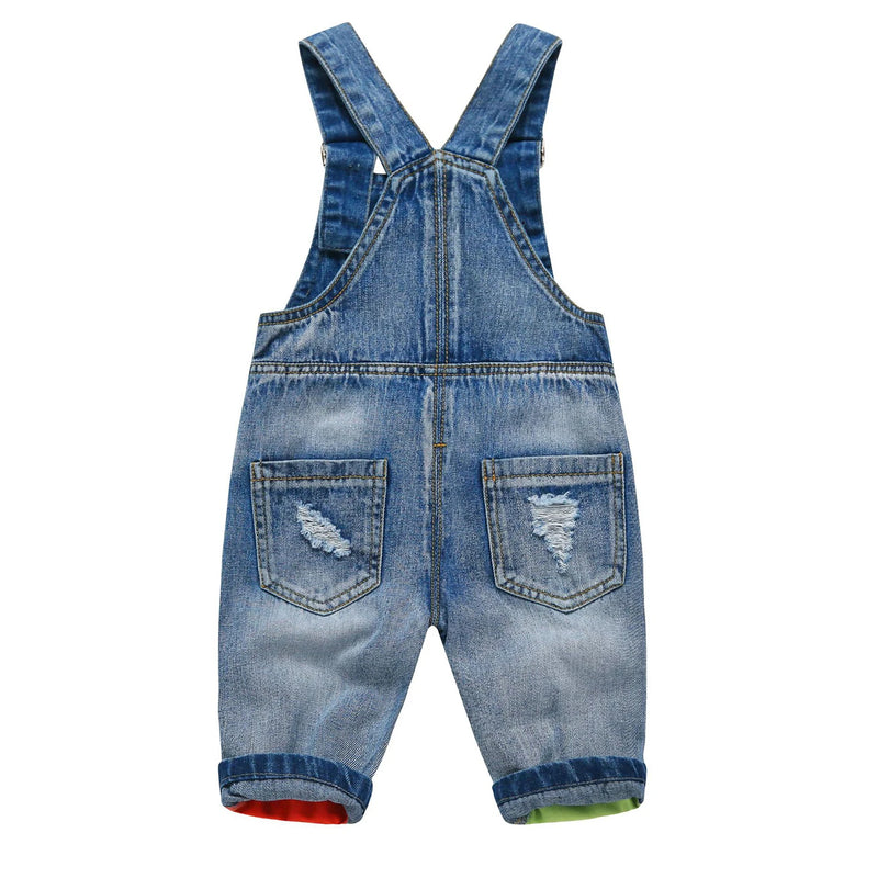 Kids Overalls Spring Autumn Boys Girls Bib Suspender Jeans Soft Cotton Denim Trousers Children Clothing Clothes