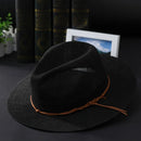 Summer Hat Panama Hats Hollow Out Straw Hat For Men Women Leather Ribbon Large Brim Sun Beach Fedora