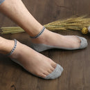 Summer Men Cotton Glass No Show Socks Male Thin Casual Ice Silk Cool Sox Teen Soft Stealth Short