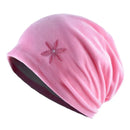 flower hat woman's Velvet beanie Double Layer Skullies Turban cap autumn girls bonnet winter hats for women