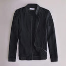 Simple Long-Sleeve Linen Men Jacket White Clothing Casual Brand Jackets for Men