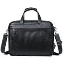Genuine Leather Briefcases 15" Laptop Handbag Document Case Men's Business Crossbody Bag Tote Messenger Shoulder Bags