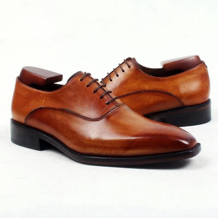 Handmade Leather Casual Lacing Men's Dress Business Leather Shoe