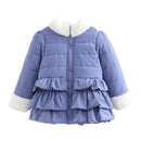 Winter Teenager Children Outwear Plus Velvet Thickening Wadded Cotton Padded Kids Baby Girls Jacket Coat