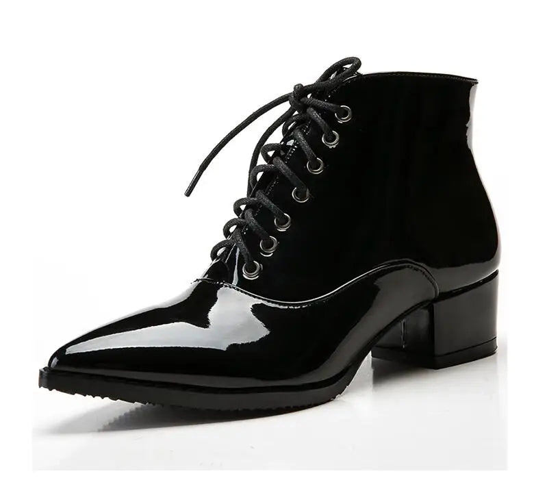 Leather Women Winter Boots woman Boots short plush insole zipper shoes