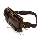 Genuine Leather Man Waist Pack Shoulder Belt Bag Sporty Small Crossbody Bag Male Travel Chest Bags
