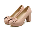 Bowtie Women pumps high heels women pumps shoes woman Slip On Ladies Wedding Shoes