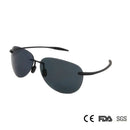 Rimless Sunglasses Memory Sun Glasses Mirrored Blue Sunglasses Reflective Nylon