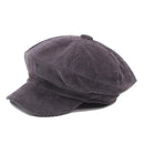Purple corduroy cap on a white background, Obroi