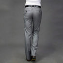 Micro horn trousers Male Straight wide leg Suit pants British Casual Men Men's trousers