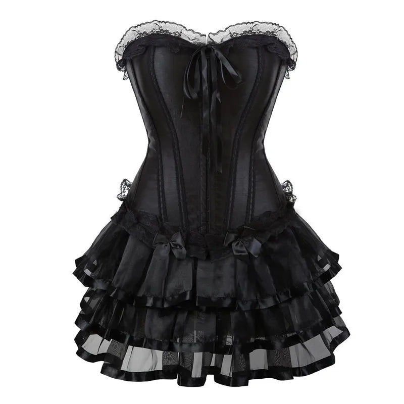 Corset Dress Gothic Halter Corset for Women Corset Bustier Skirt Victorian