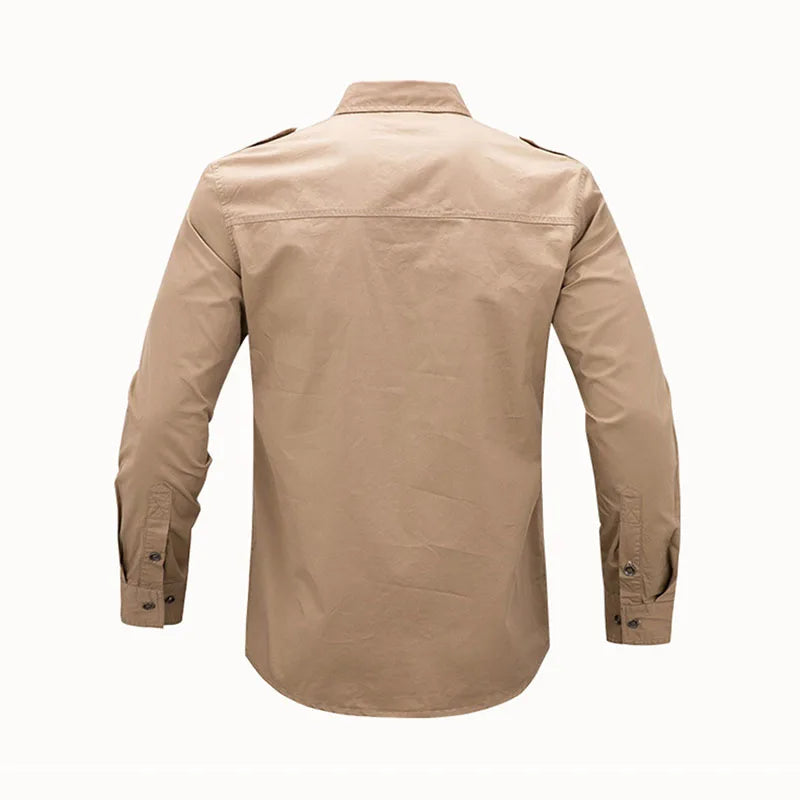 Men's Casual Shirt Solid Oversized Shirt Pure Cotton Casual Shirt Men Clothing