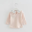 Girls Shirt Spring Cute Flowers Collar Shirts Children Clothing Blouse Tops 0-2T