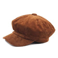 Brown corduroy cap on a white background, Obroi