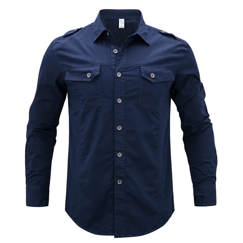 Men's Casual Shirt Solid Oversized Shirt Pure Cotton Casual Shirt Men Clothing