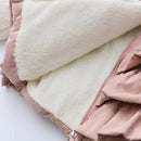 Winter Teenager Children Outwear Plus Velvet Thickening Wadded Cotton Padded Kids Baby Girls Jacket Coat