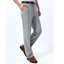 Men Summer Linen Pants beige Straight Loose Formal trousers men