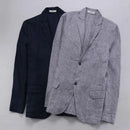 Linen jacket men blazer solid smart casual men jackets blazer