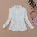 Spring Autumn Girl Chiffon Lace Shirt Baby Toddler Teenage Girls Clothes Kids Tops