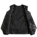 Men Motorcycle Jacket Leather Waistcoats Soft Black Vest High-end