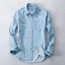 Men  Shirts Slim Denim Casual Shirt Spring Business Dress Shirt