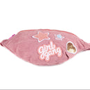 Women Waist Bag Pink Patchwork Chest Bag Girls Fanny Pack Sweet Star Waist Pack