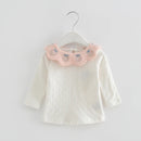 Girls Shirt Spring Cute Flowers Collar Shirts Children Clothing Blouse Tops 0-2T