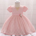 Gown Clothes Infant Baby Girl Dress Lace Embroidery beads Baptism Dresses for Girls 1st Year Birthday Party Wedding