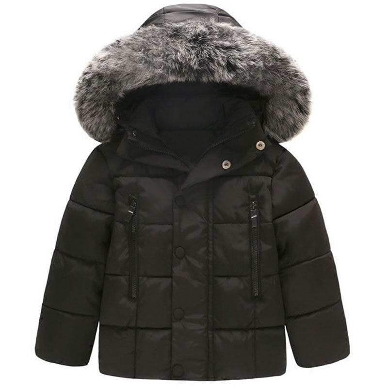 Baby Boys Girls Jacket Coat Children Kids Winter Thick Hooded Outerwear Christmas Warm Parka Cotton-Padded Clothes Snow Wear