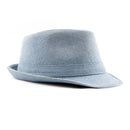 Spring Summer Hat Denim Classic Panama Cap Derby Bowler Fedora Hat Solid Plain Fedoras